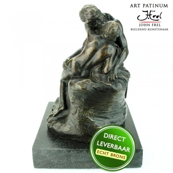 Bronzen beeld The Kiss, De Kus Art Unica