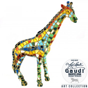Giraffe beeldje Gaudi mozaiek