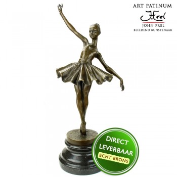 Ballerina beeldje brons