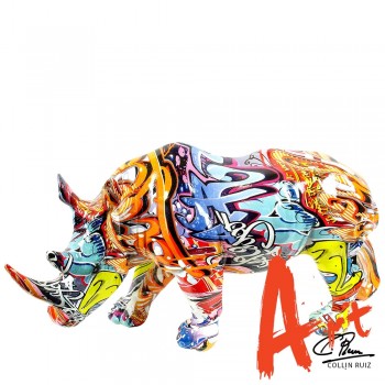 Art Rhino Graffity beeld Art Unica