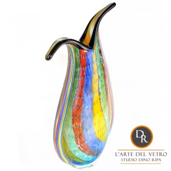 Art Unica Italiaanse glazen vaas Foligno Dino Ripa
