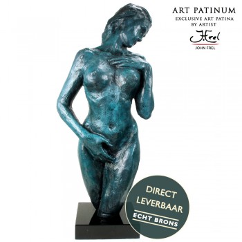 Bronzen beeld Elegance groot op sokkel Art Unica