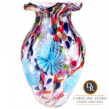 Chioggia unieke vaas Italiaanse glaskunst Dino Ripa Art Unica