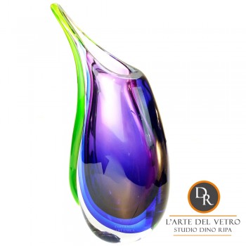 Design glaskunst vaas Potenza Viola Art Unica glas