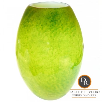 Elegance Verde unieke Italiaanse glaskunst vaas Dino Ripa Art Unica kunst