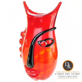 Faccia Curioso Italiaanse glaskunst vaas en object Art Unica