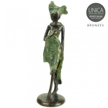Flora bronzen beeldje vrouw Unica