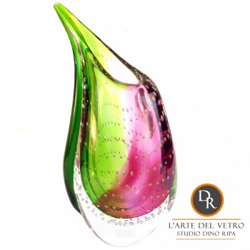 Glaskunst vaas Potenza Colore Art Unica Dino Ripa design