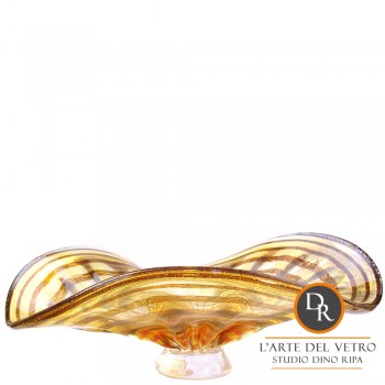 Grisolia Italiaanse unieke glaskunst schaal met goudoxides Art Unica