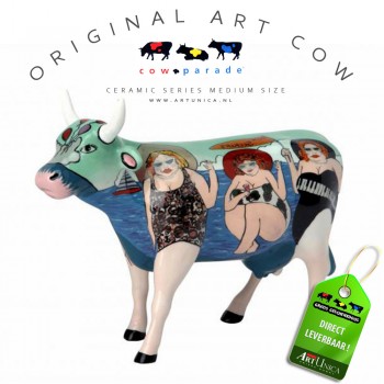 Art Cow Koeienbeeldje keramiek Fun Seeker Art Unica