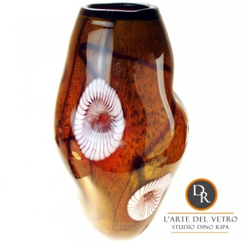 Pesaro unieke Italiaanse glaskunst vaas Dino Ripa Art Unica