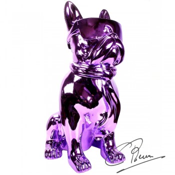 Soul Man Beeld Franse Bulldog Metallic Purple 38cm