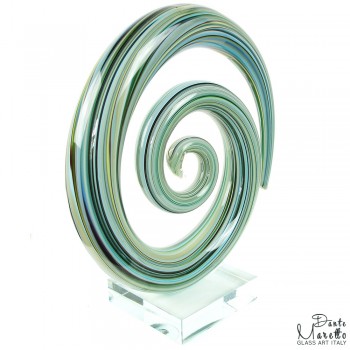 Spiral of Love glassculptuur Unica Fresh Green