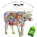 Vaca Floral Art Cow Koebeeld beschilderd
