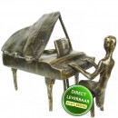 Pianist bronzen beeld