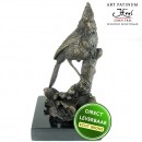 Bronzen beeld Zangvogel op tak Art Unica