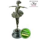Bronzen ballerina beeld