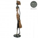 Apolline bronzen beeld Afrikaanse vrouw