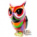 Art Owl RED FEATHER beeld uil rood