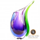 Design glaskunst vaas Potenza Viola Dino Ripa Art Unica glas