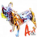 French Art Dog beeld Graffity Collin Ruiz