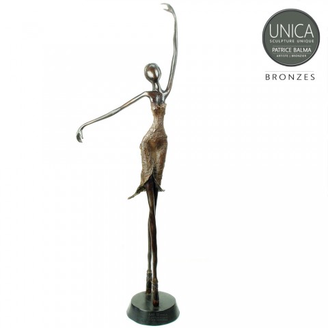 Beeld Bronzen Ballerina 71cm