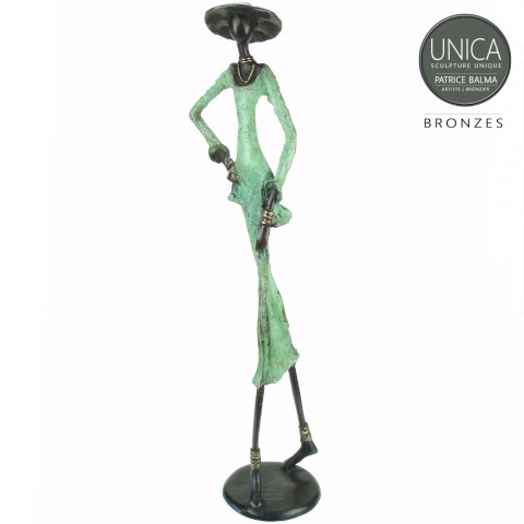 Bronzen beeld Afrikaans Armelle Unica