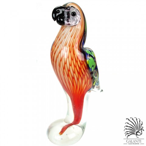 beeldje uniek papegaai beeldje glas mooie details