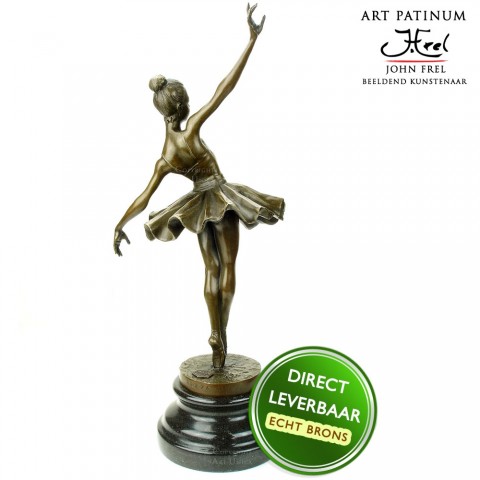 Ballerina beeldje brons