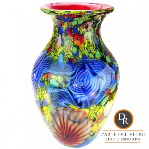 Vaas Cella Italiaanse glaskunst Dino Ripa Art Unica