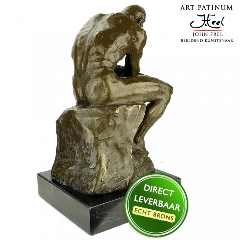 De Denker bronzen beeld Art Unica