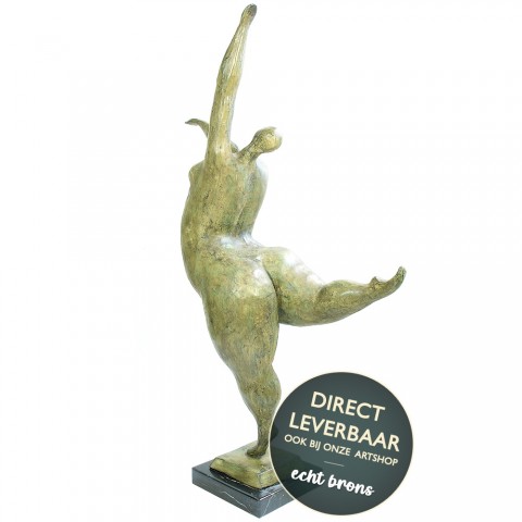 Bronzen beeld Enjoying Life dansende vrouw Unica