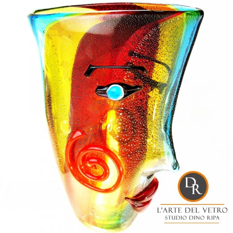 Faccia Arte glaskunst vaas glasobject Dino Ripa