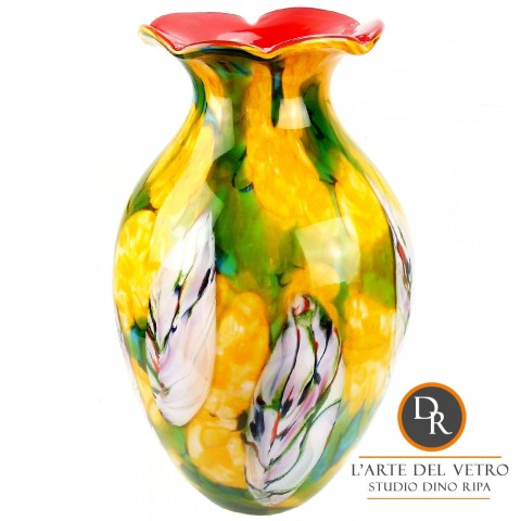 Sarezzo Italiaanse Vaas glaskunst Dino Ripa Art Unica