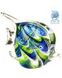 Vis glaskunst beeldje Ocean Swimmer groen 15cm