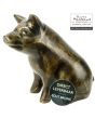 Bronzen beeldje Varken zittend Art Unica