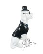 Top Hat Beeld hond met bril en hoed Pop Art 