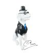 Top Hat beeld hond met bril en hoed Pop Art 