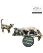 Bronzen beeldjes set Poes slapend met Kitten