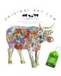 Vaca Floral Art Cow Koebeeld beschilderd