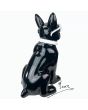 Pop Art Beeld Bulldog Soul Man zwart 28cm