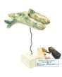Keramiek beeldjes Happy Together Geluksvisjes kleur Zeebloesem groen Art Unica keramiek