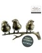 Bronzen beeldje 3 Vogels op Tak Eduard Martens