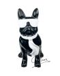 Pop Art Beeld Bulldog Soul Man Black met bril
 28cm