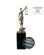 Vrouwe Justitia bronzen beeld op sokkel Art Unica