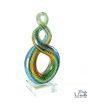 Glassculptuur Verbinding Color Lines 20cm
