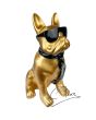 Pop Art Beeld Bulldog Soul Man Gold 28cm