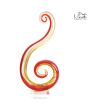 Glassculptuur Harmonie rood geel