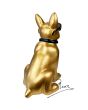 Pop Art Beeld Bulldog Soul Man Gold 28cm