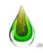 Glassculptuur Vlam Groen 12cm